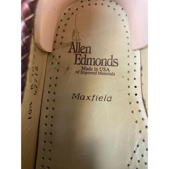 Allen Edmonds Maxfield Leather Tasseled Woven Accents Loafers SZ 10.5 - Picture 8 of 9